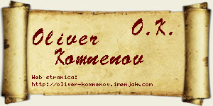 Oliver Komnenov vizit kartica
